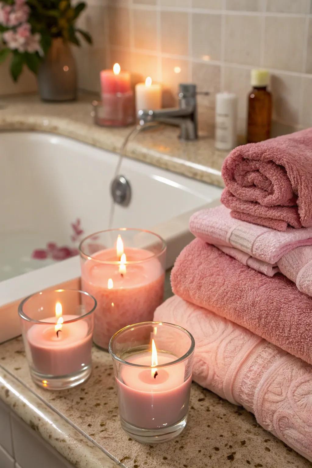 Romantic features in the bathroom