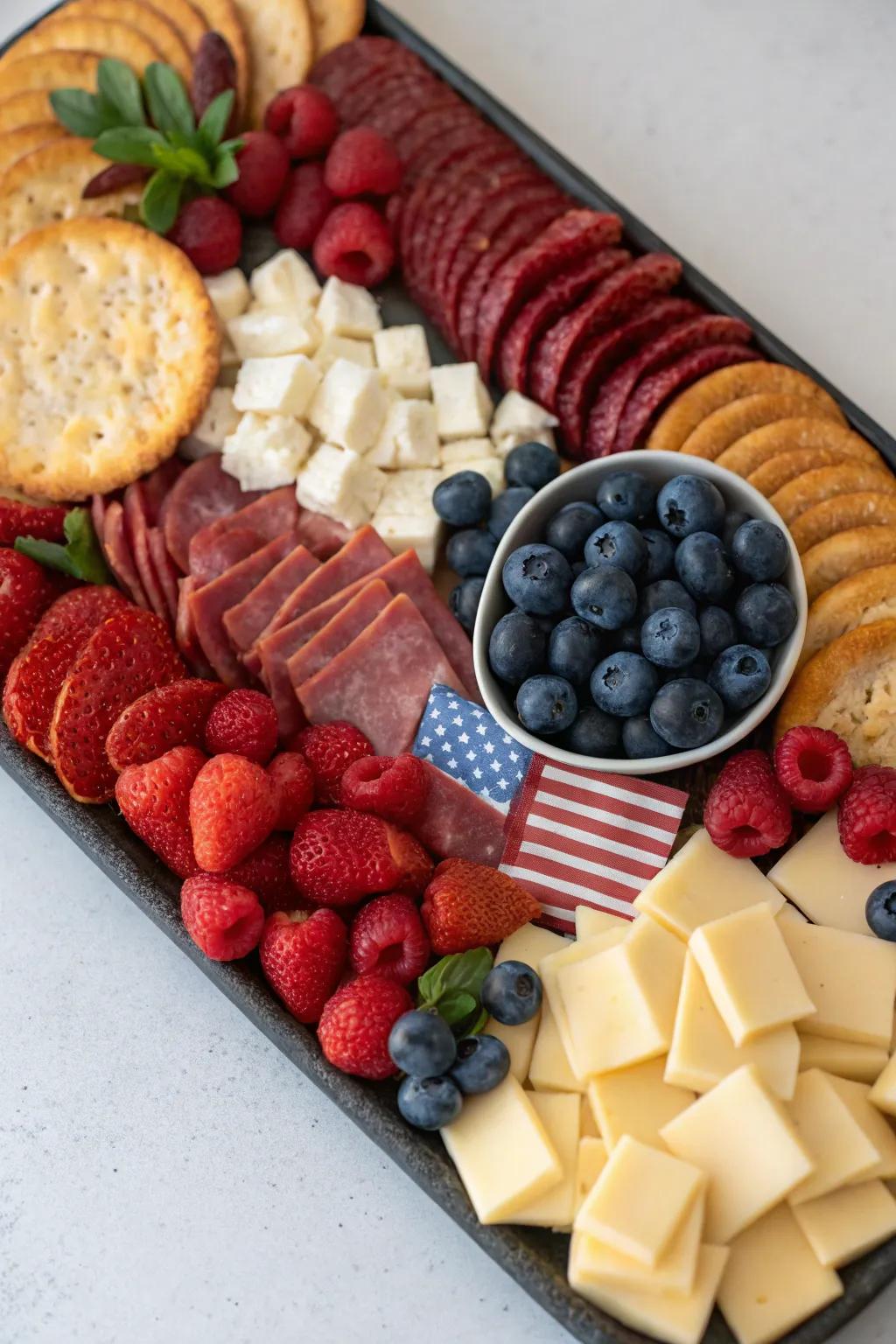 An appetizing charcuterie board centerpiece.
