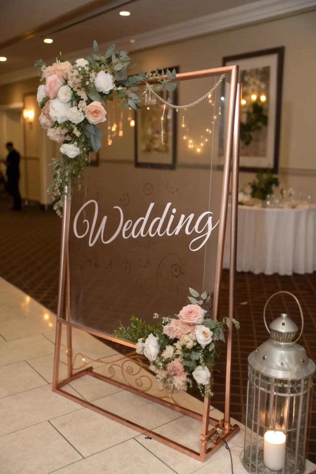 Metallic borders infuse displays with a hint of glamour and sophistication.