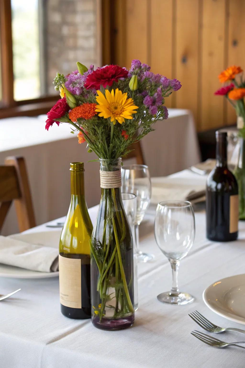 Vessels made from bottles merge ingenuity with sustainability.