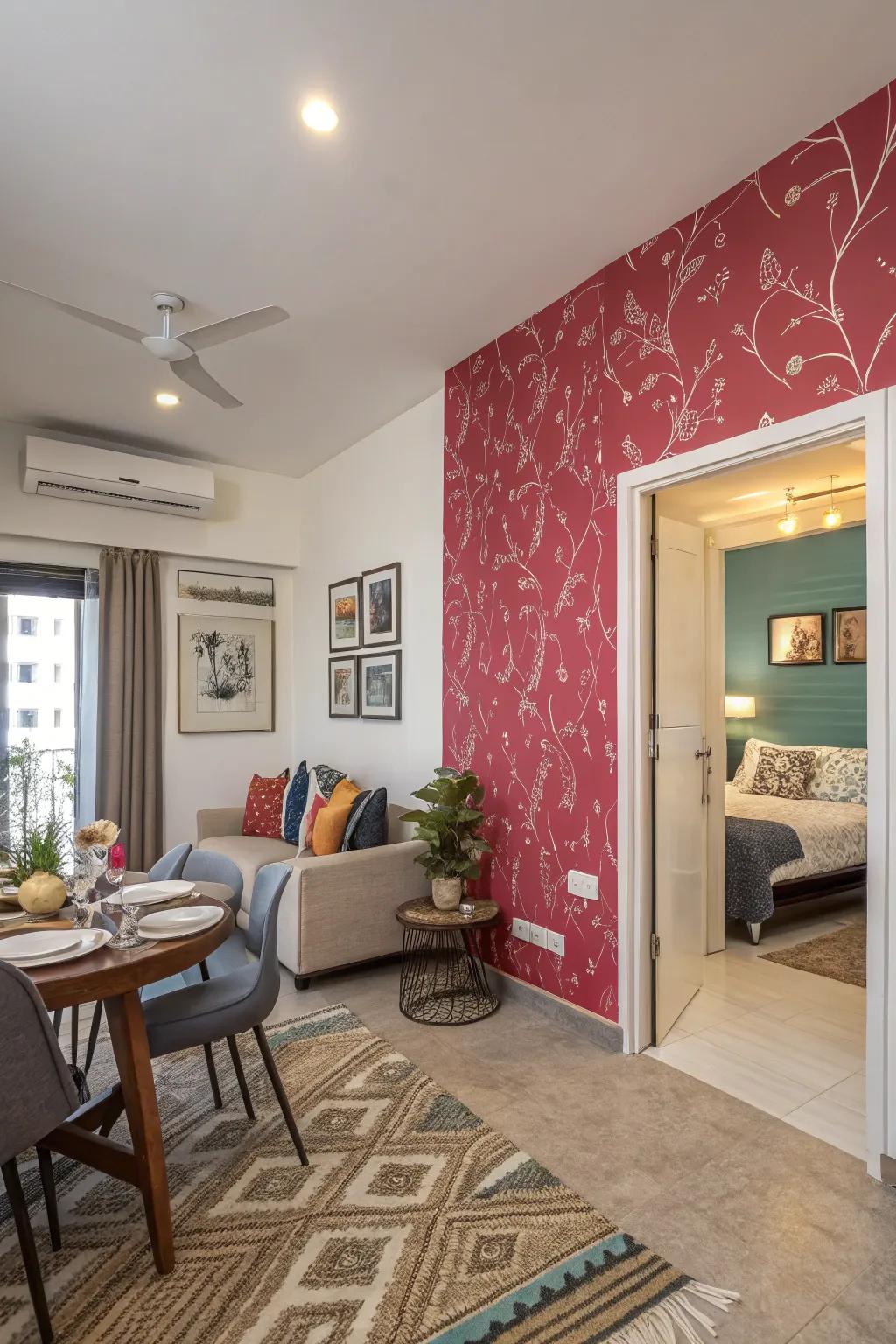 A highlight wall makes a bold statement in any space.