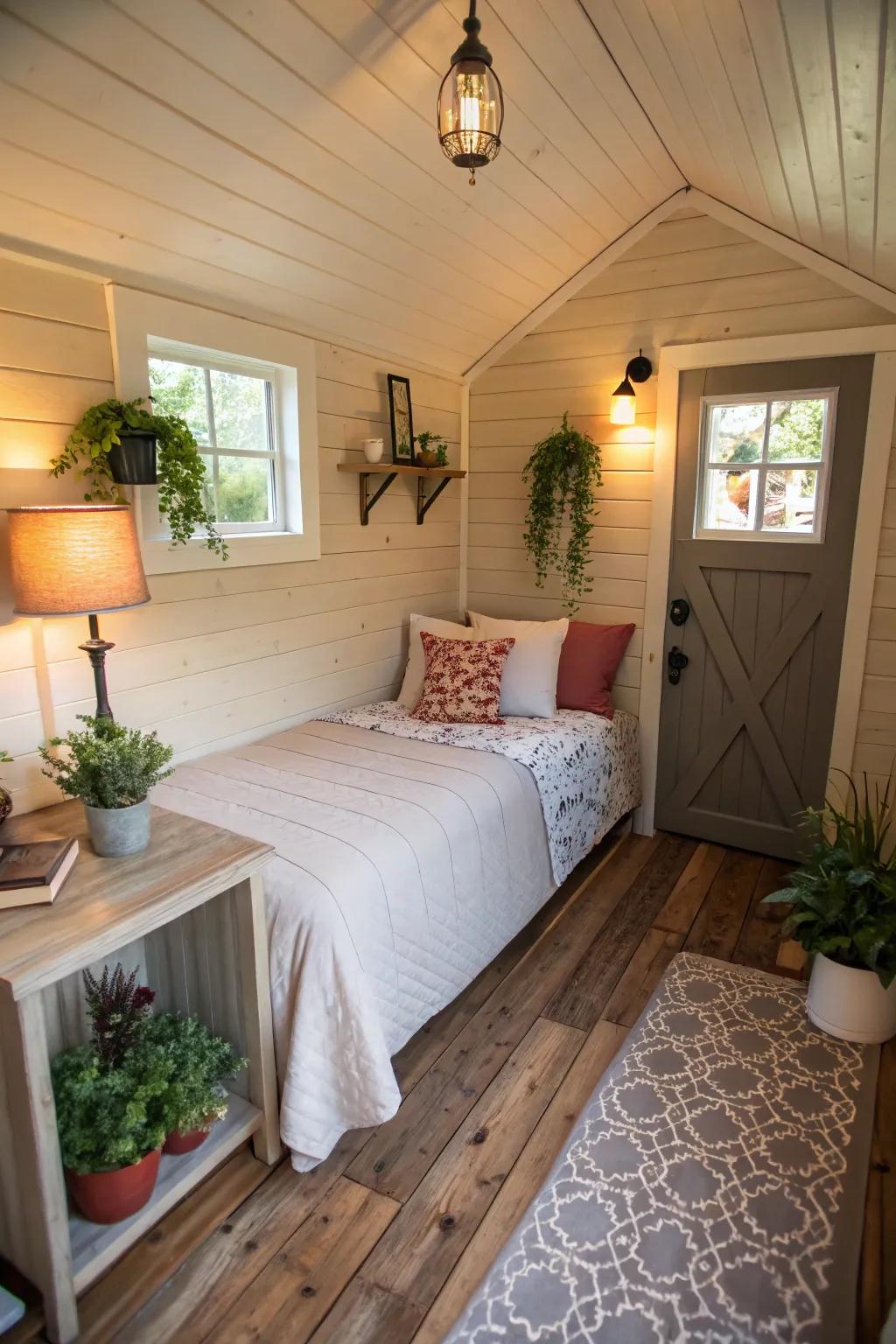 A cozy guest room with welcoming decor and thoughtful touches.