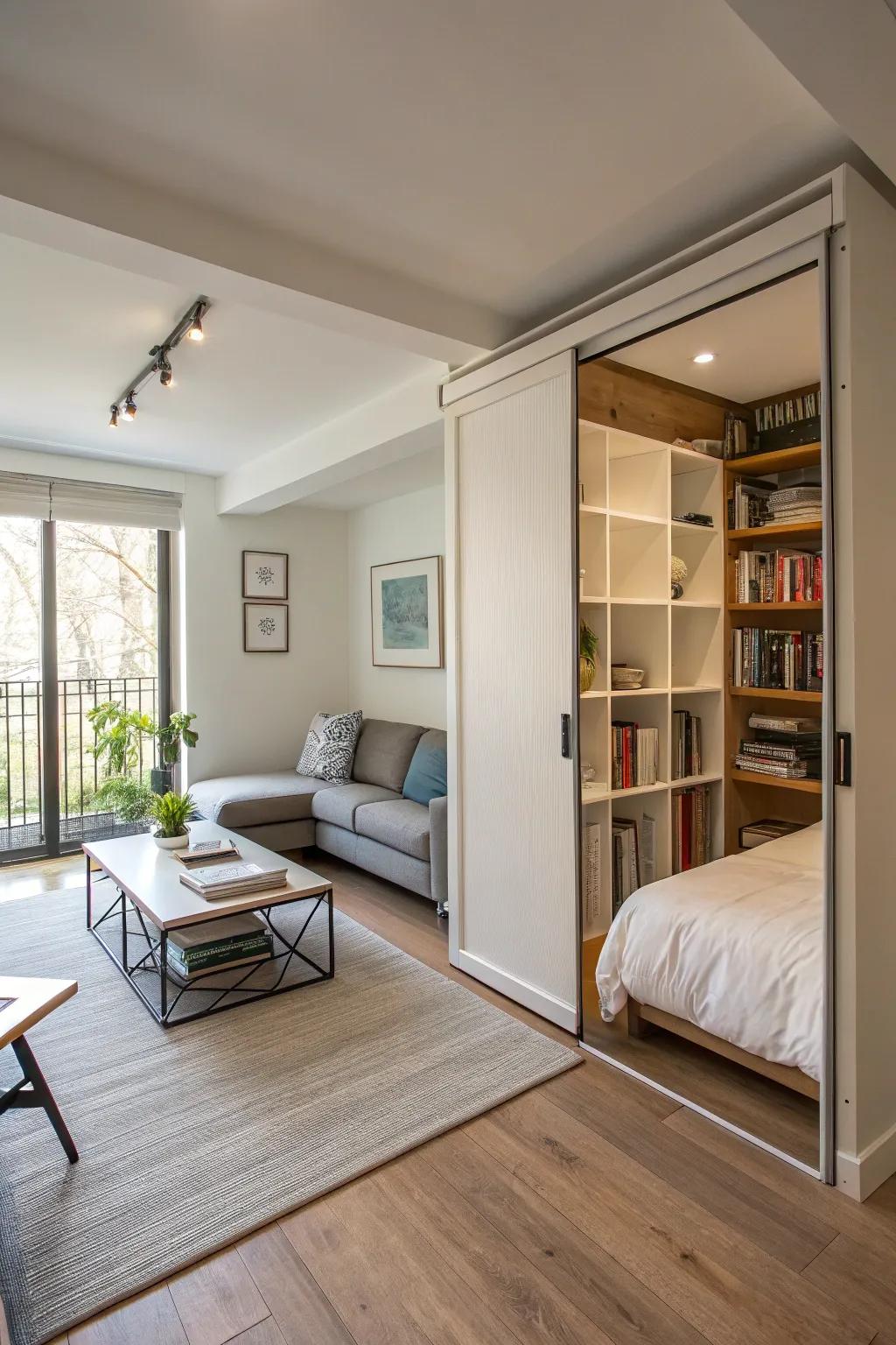 Stowaway beds offer flexibility and space-saving solutions.