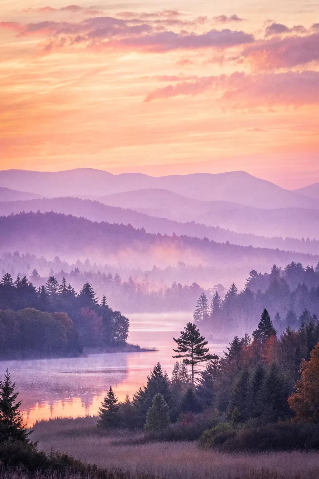 An abstract watercolor incorporating dreamy nightfall hues.