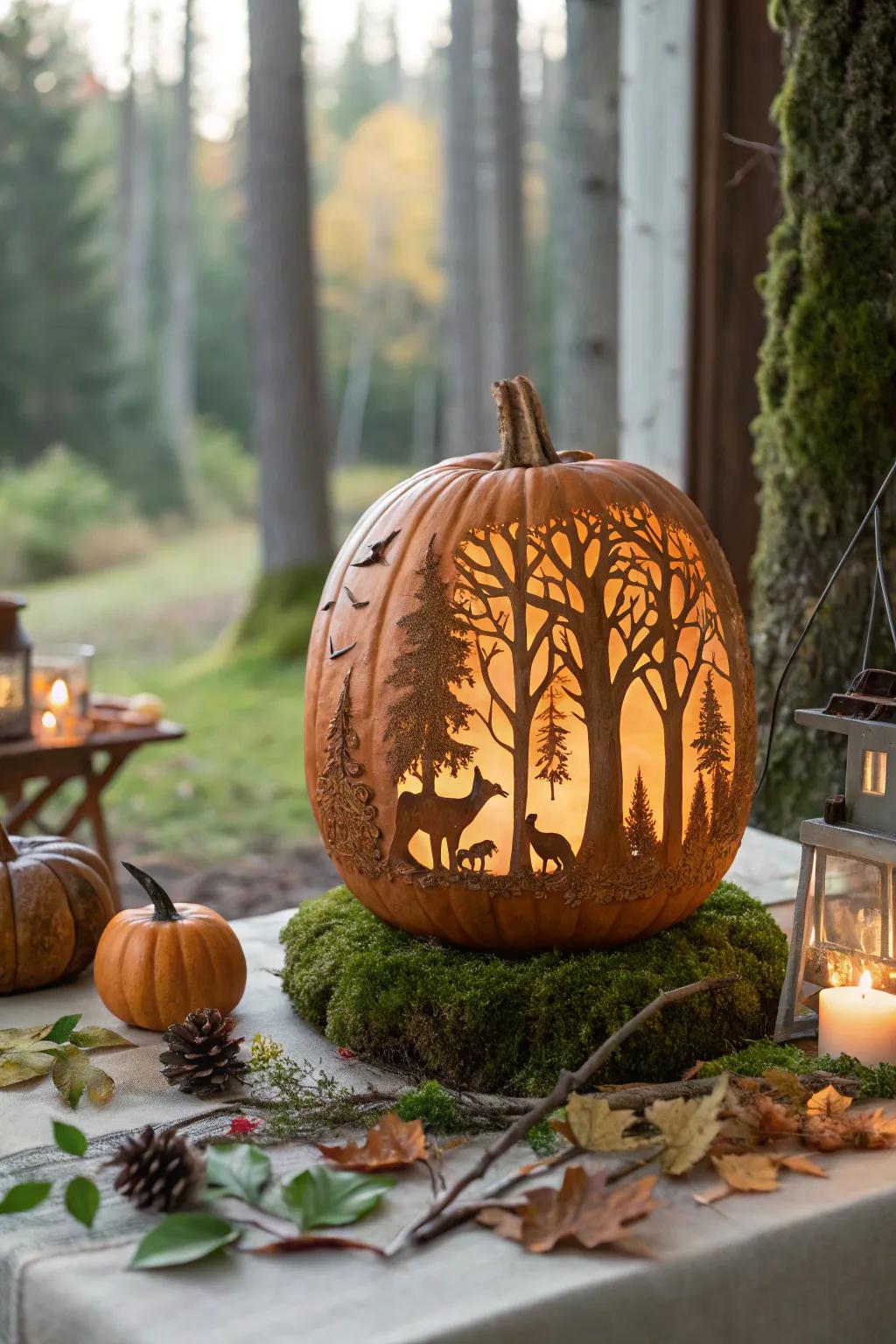 Step inside an enchanted woodland through mystical squash sculptures.