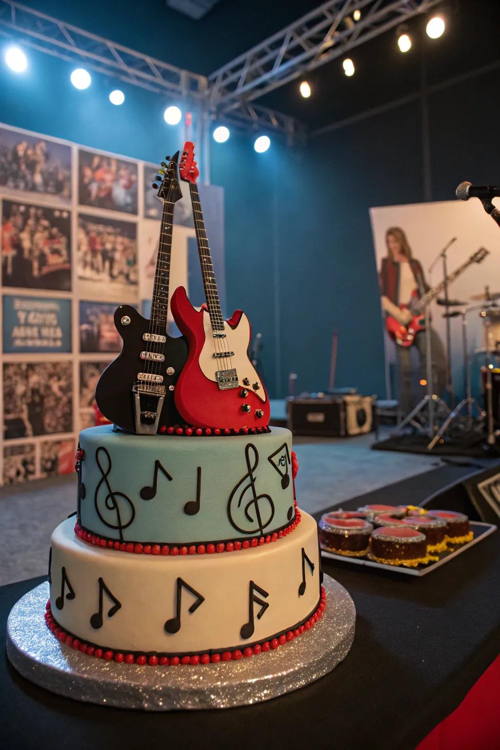 A music star-inspired cake all set to rock the party.