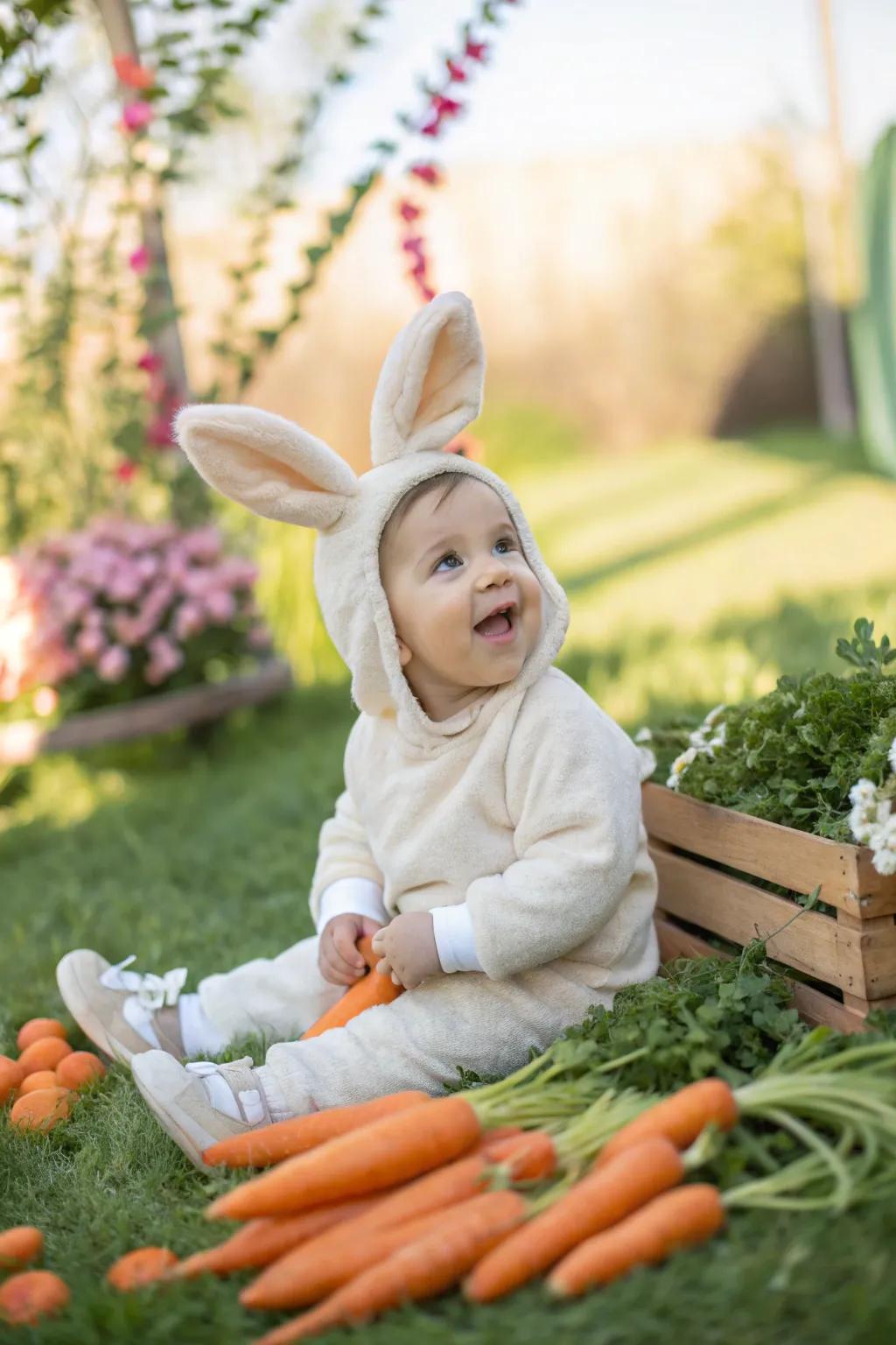 A bunny is ready to hop into Halloween fun.