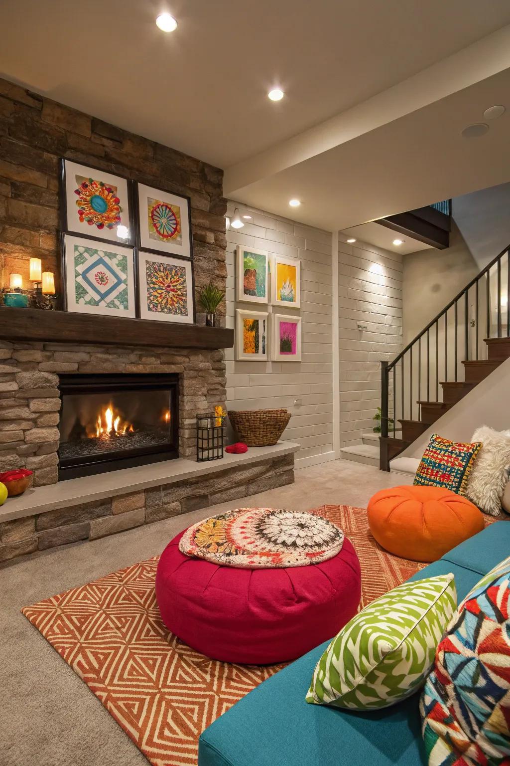 Color pops add vibrancy and interest.