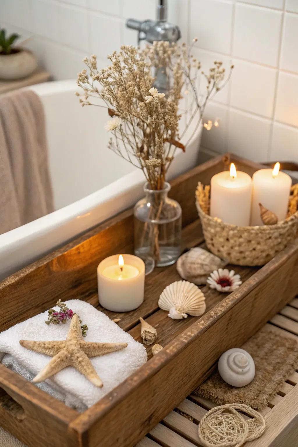 Create a rustic retreat with natural textures and earthy tones.