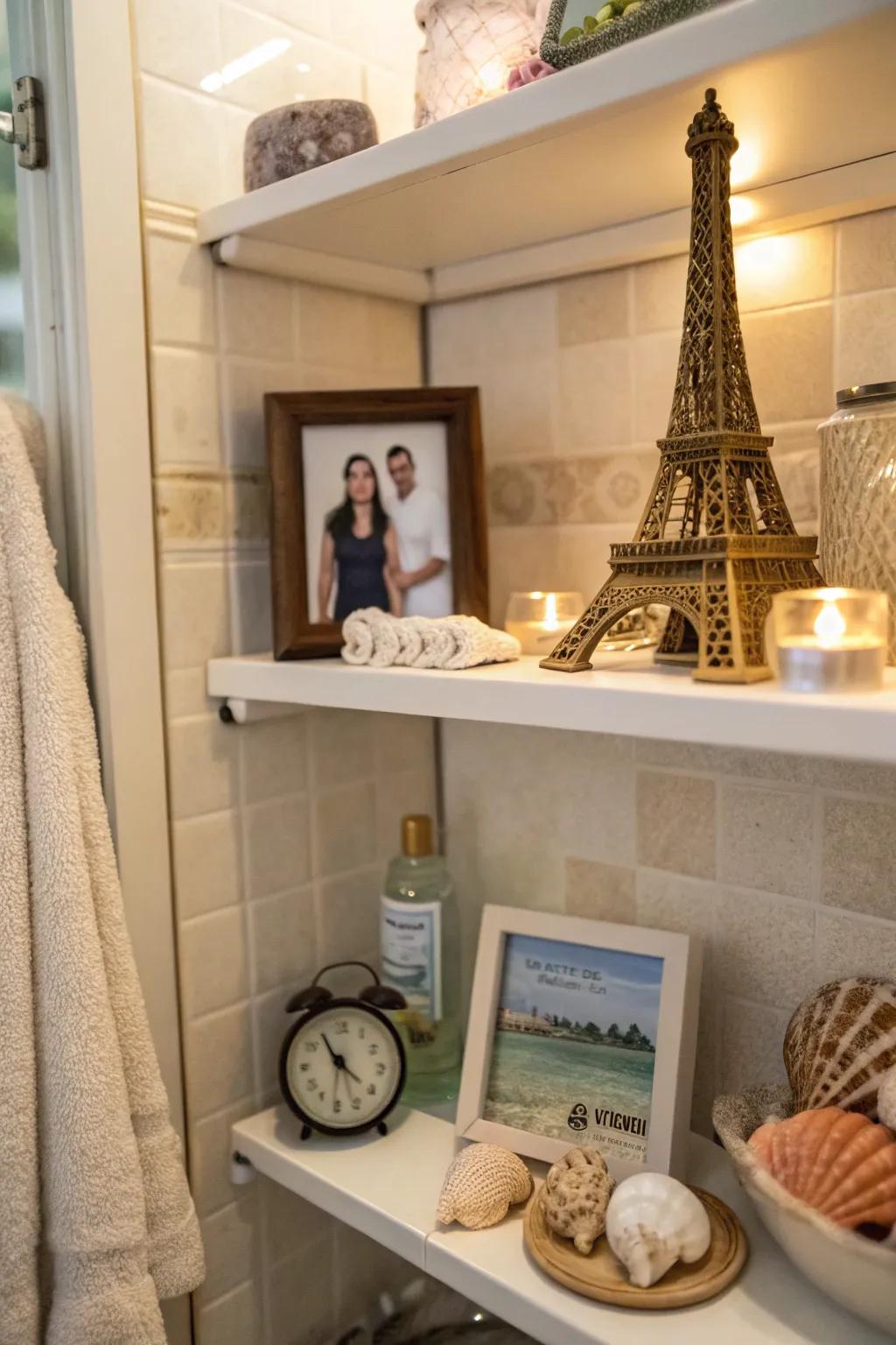 Personal souvenirs inject warmth and individuality.