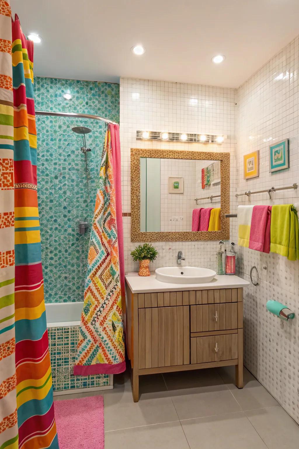 Artistic expression using mosaic paneling.
