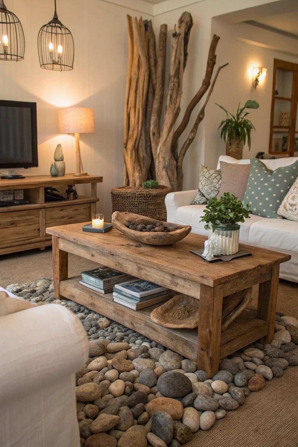 Unforeseen natural components inject organic beauty.