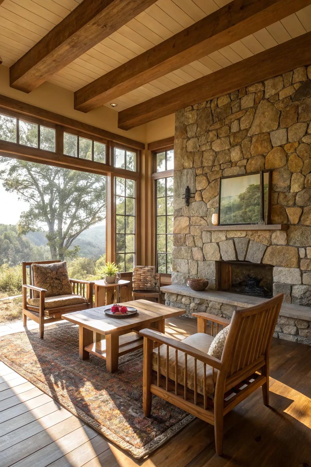 Natural textures bring depth to a California room.