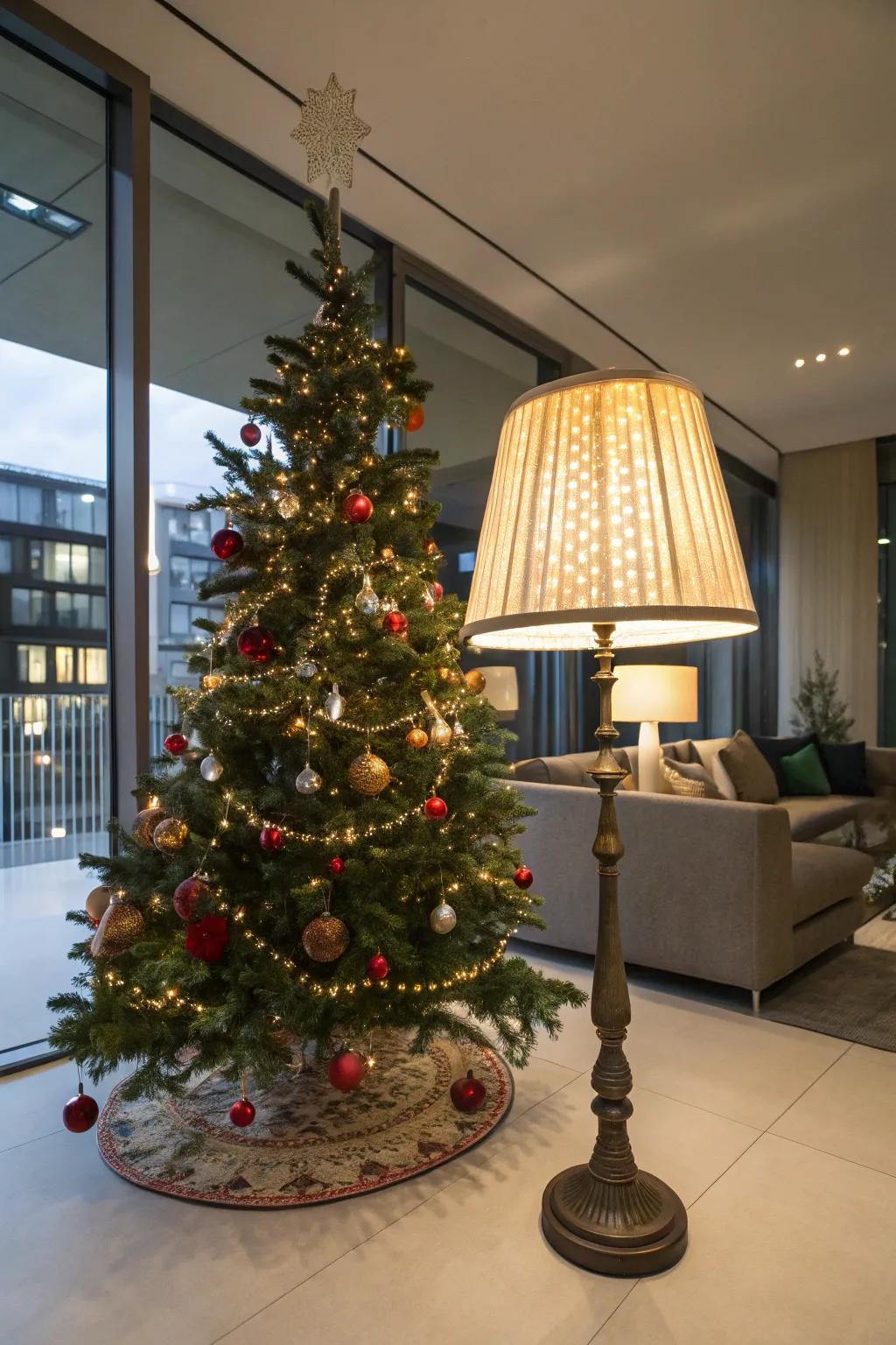 A luminaire hood enclosure imparts effortless style to your tree's foundation.