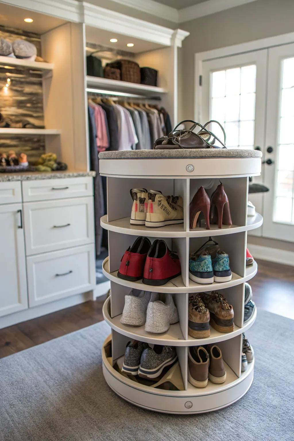 Showcase your shoes in style with a rotating carousel.