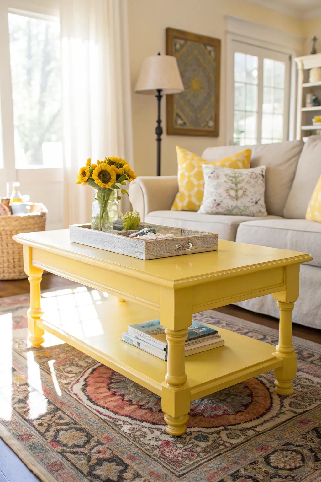 Golden hues impart a cheerful and sunny touch to any room.