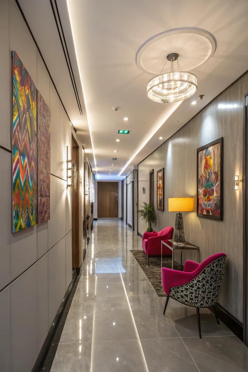 High-gloss finishes incorporate a shimmering glow to your partitions.