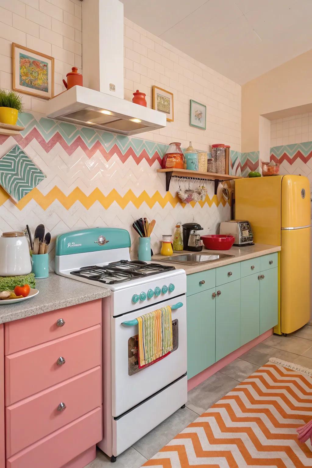 Retro tools introduce a nostalgic and fun vibe to the cooking space.