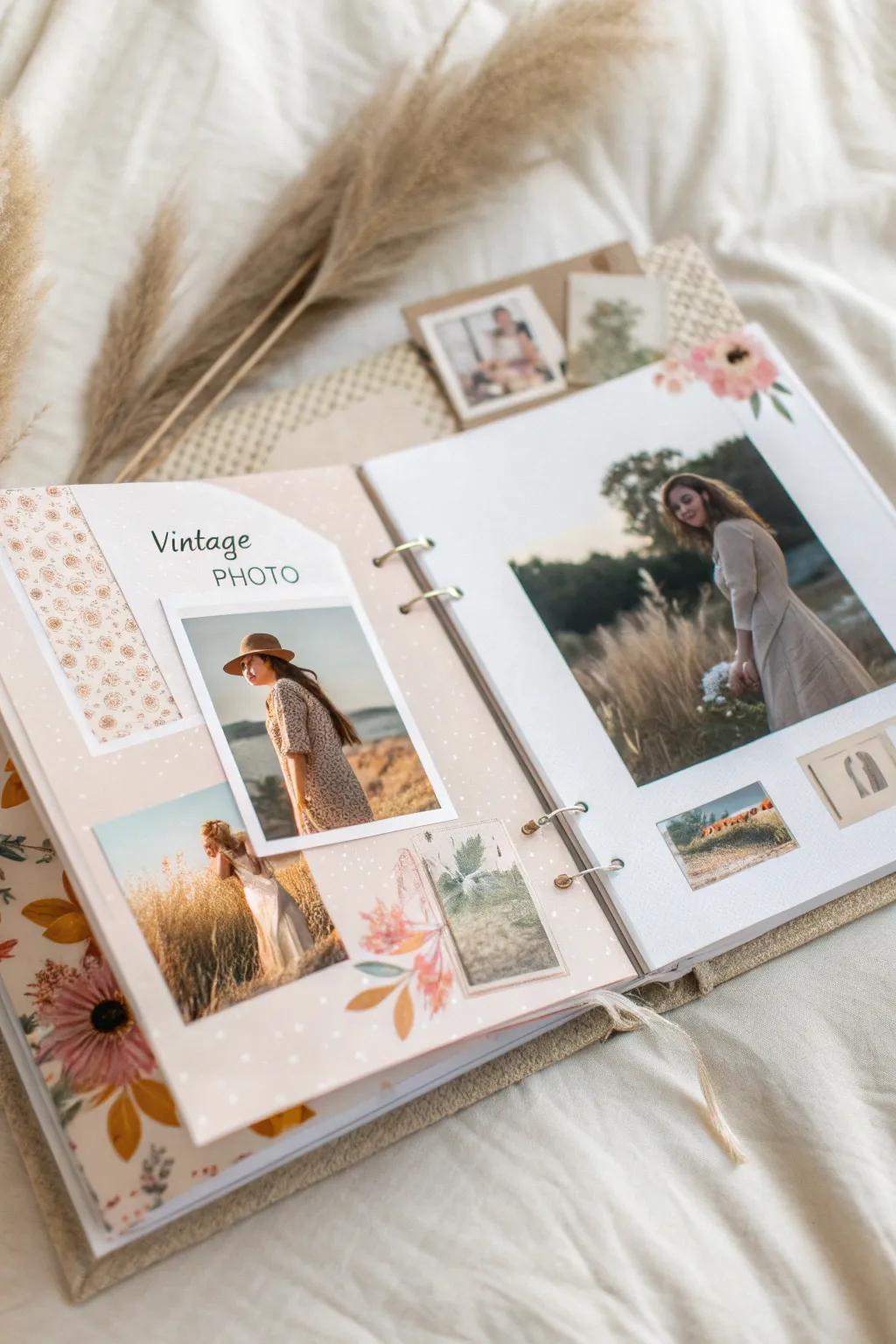 Capture every priceless memory in a gorgeous minimalist style and turn your scrapbook into a stunning photo collage backdrop.