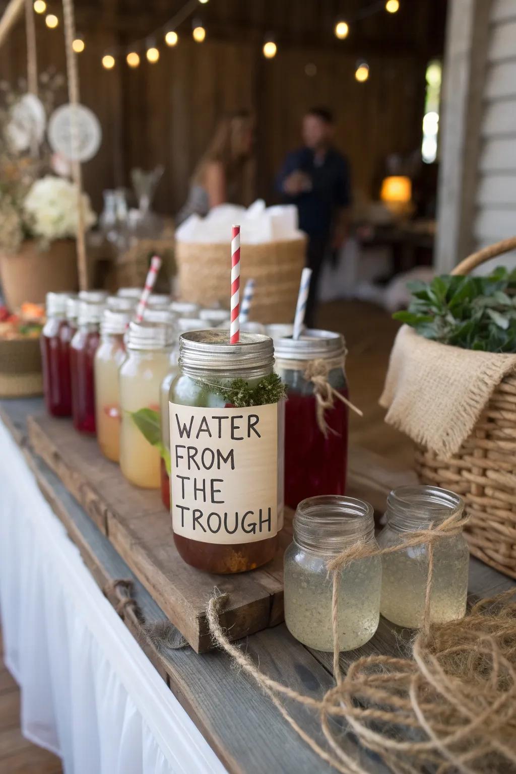 Quench thirst using cleverly themed Western beverages.