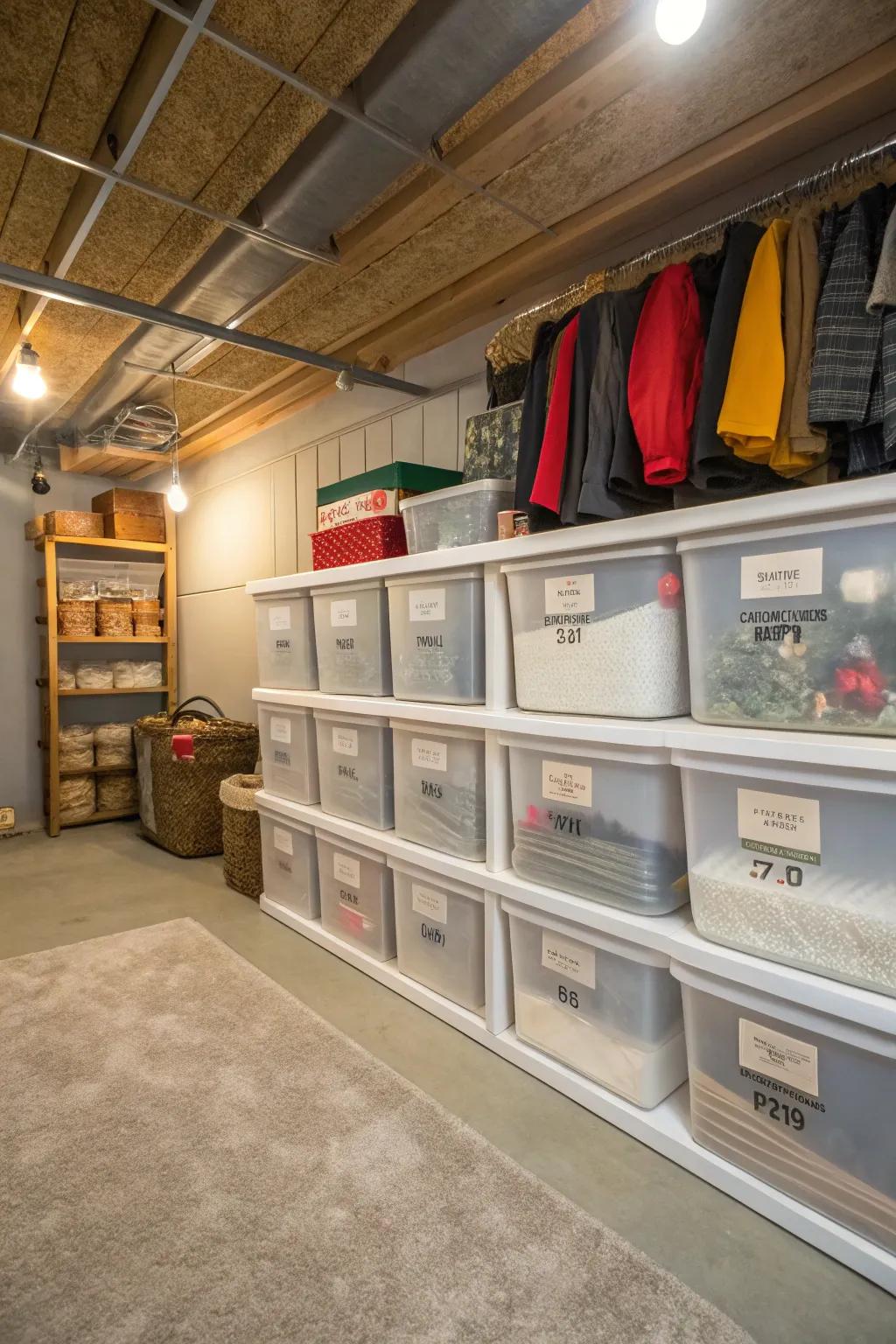 Seasonal organization keeps your crawl space tidy and efficient.
