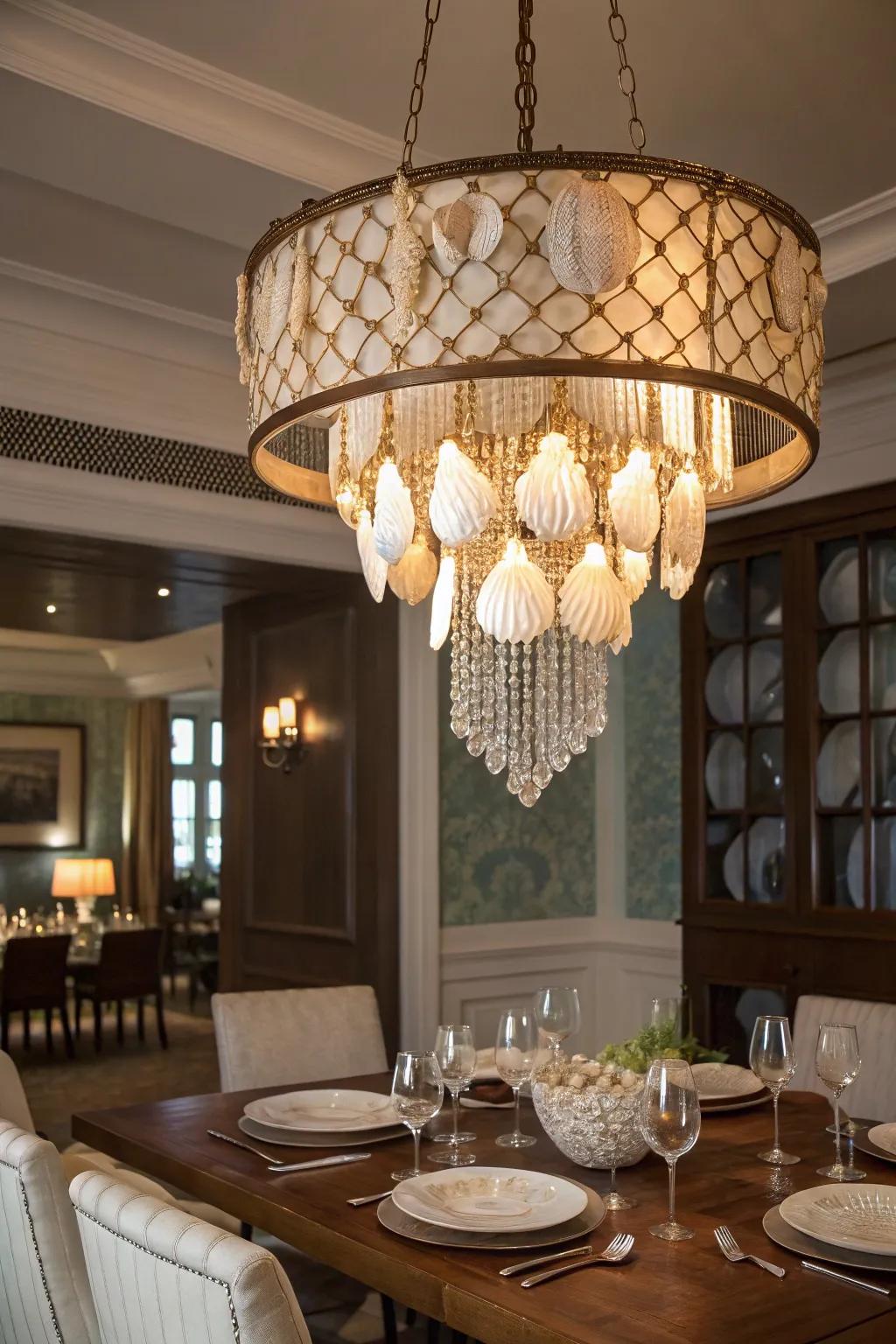 A chandelier that captures the beauty of the sea.