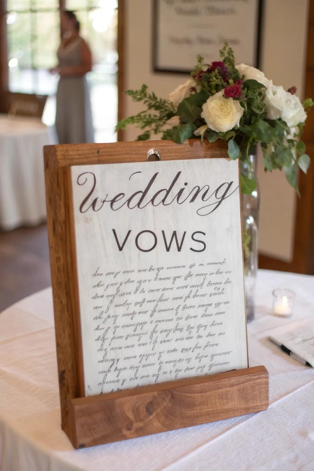 Love script creating a personal and heartfelt display.