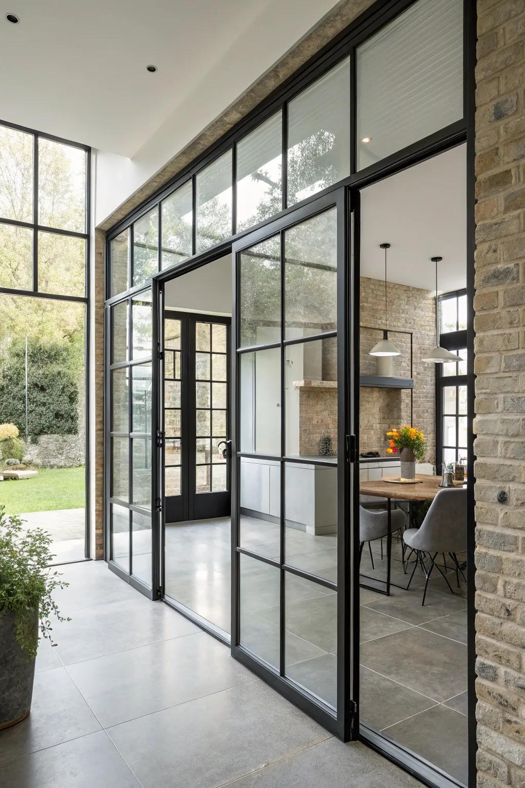 Fusion light and structure utilizing Crittall entrances.