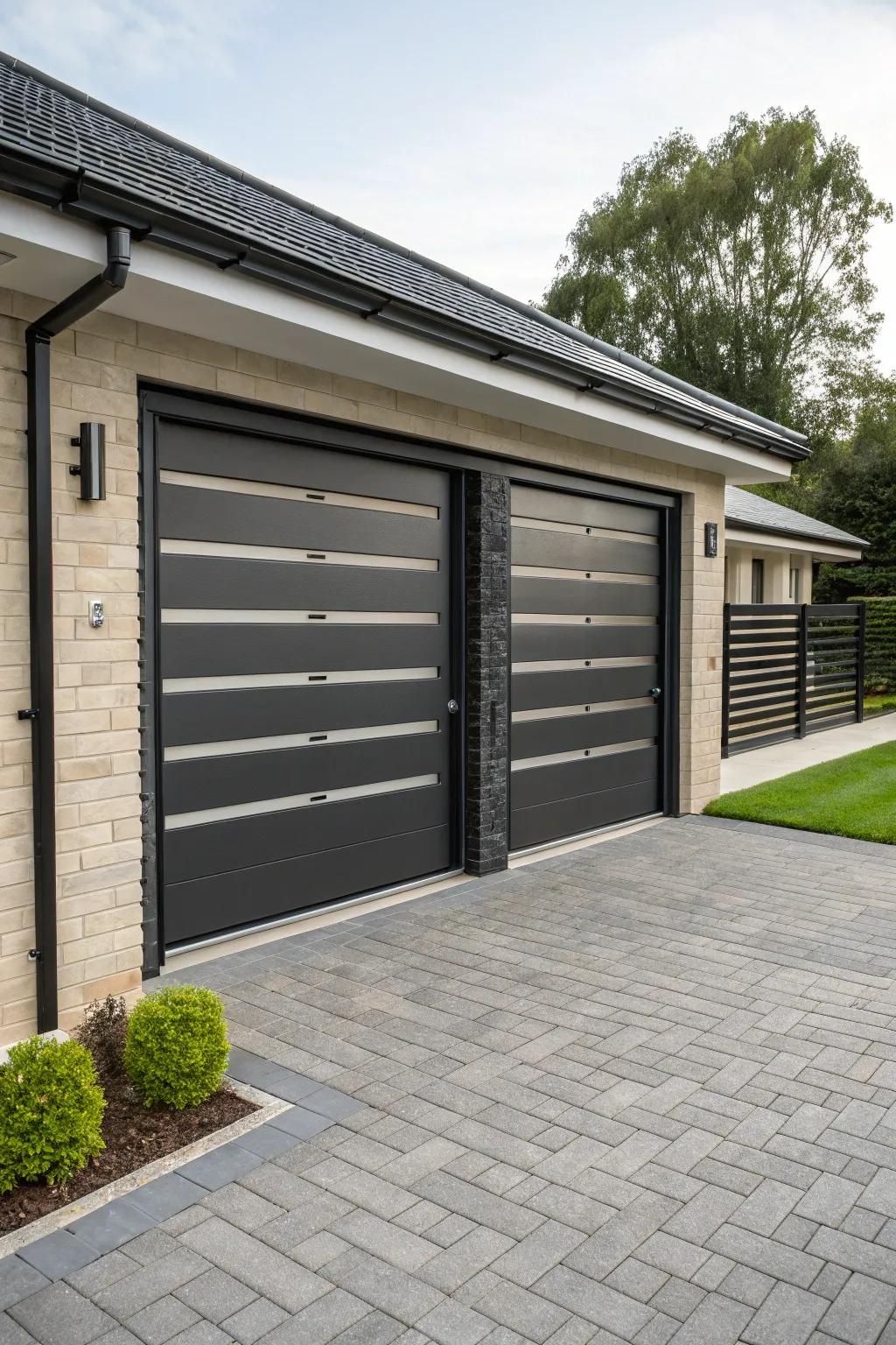 Horizontal slats for a bold, modern look.