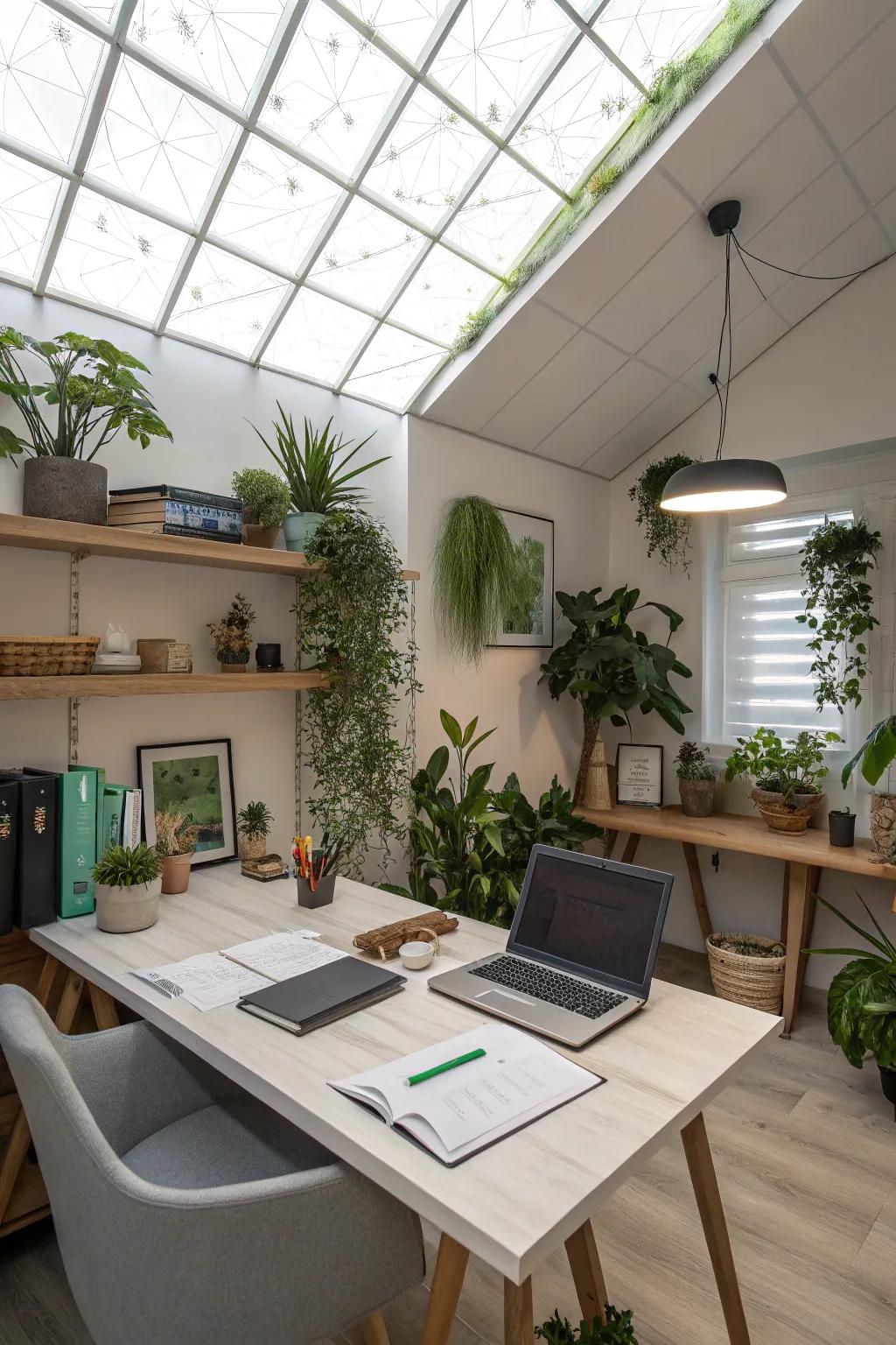 LED boards provide an eco-conscious solution for this home office.