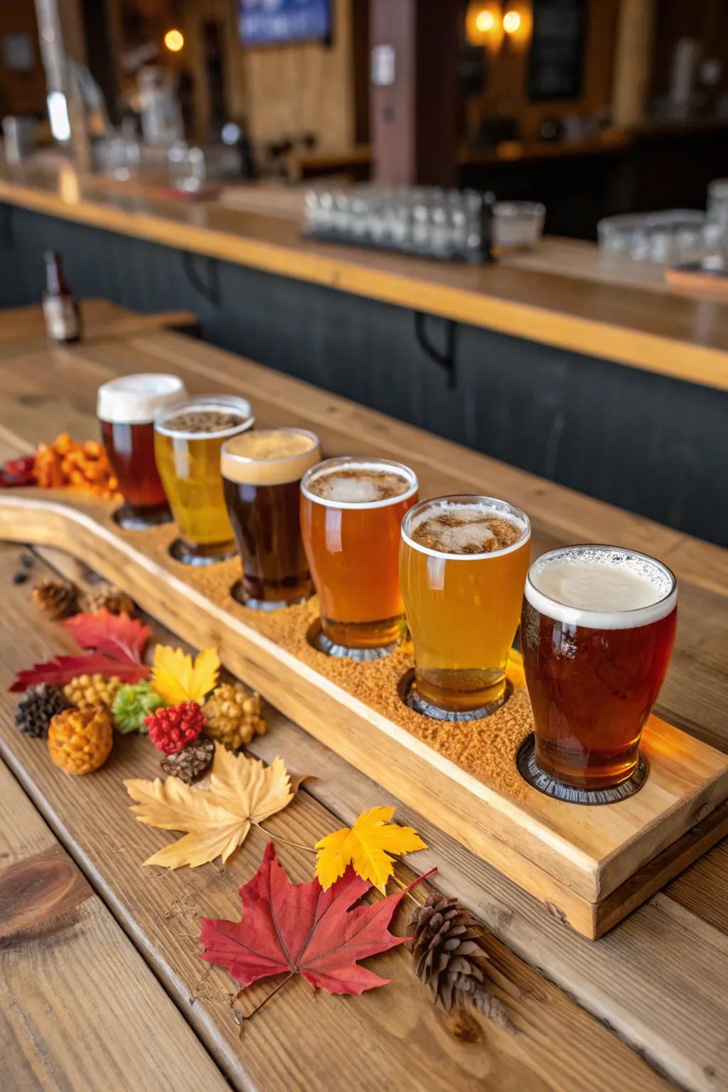 Artisan ale selection offering a taste of fall in every bottle.