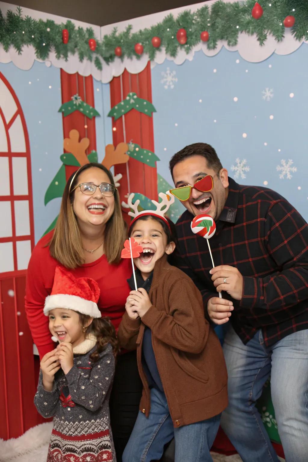 Celebrate by using a holiday photo booth.