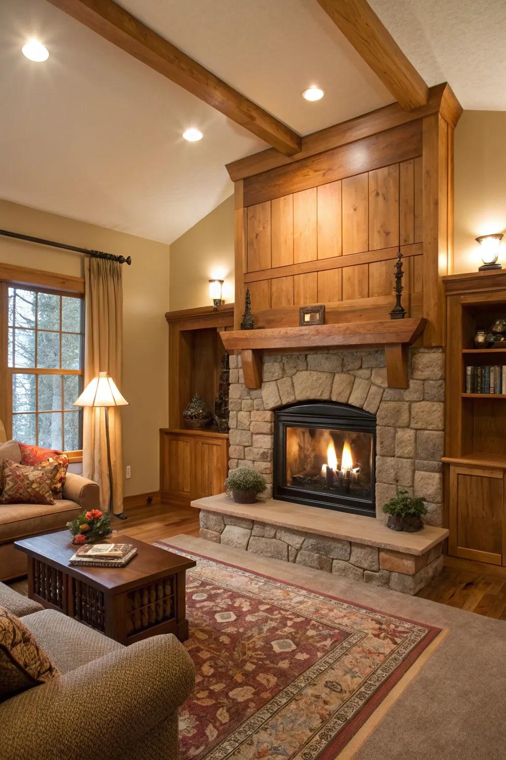 Wooden casings deliver a warm, complete feel.