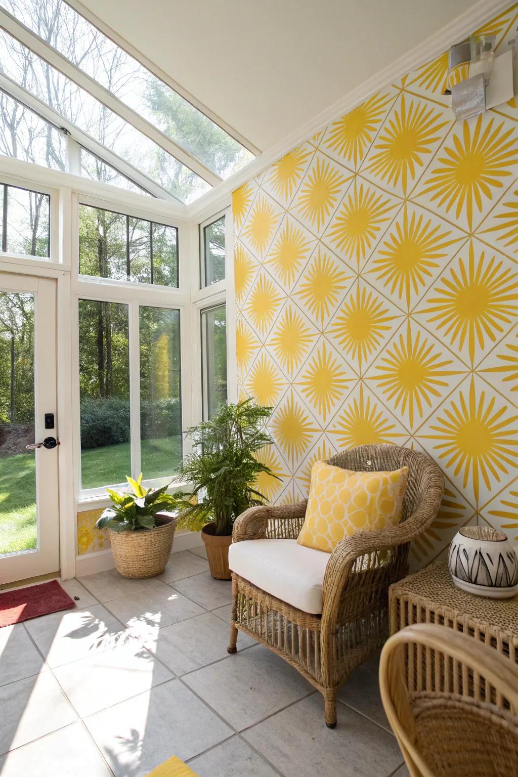 Brighten your space with bright sunbursts.