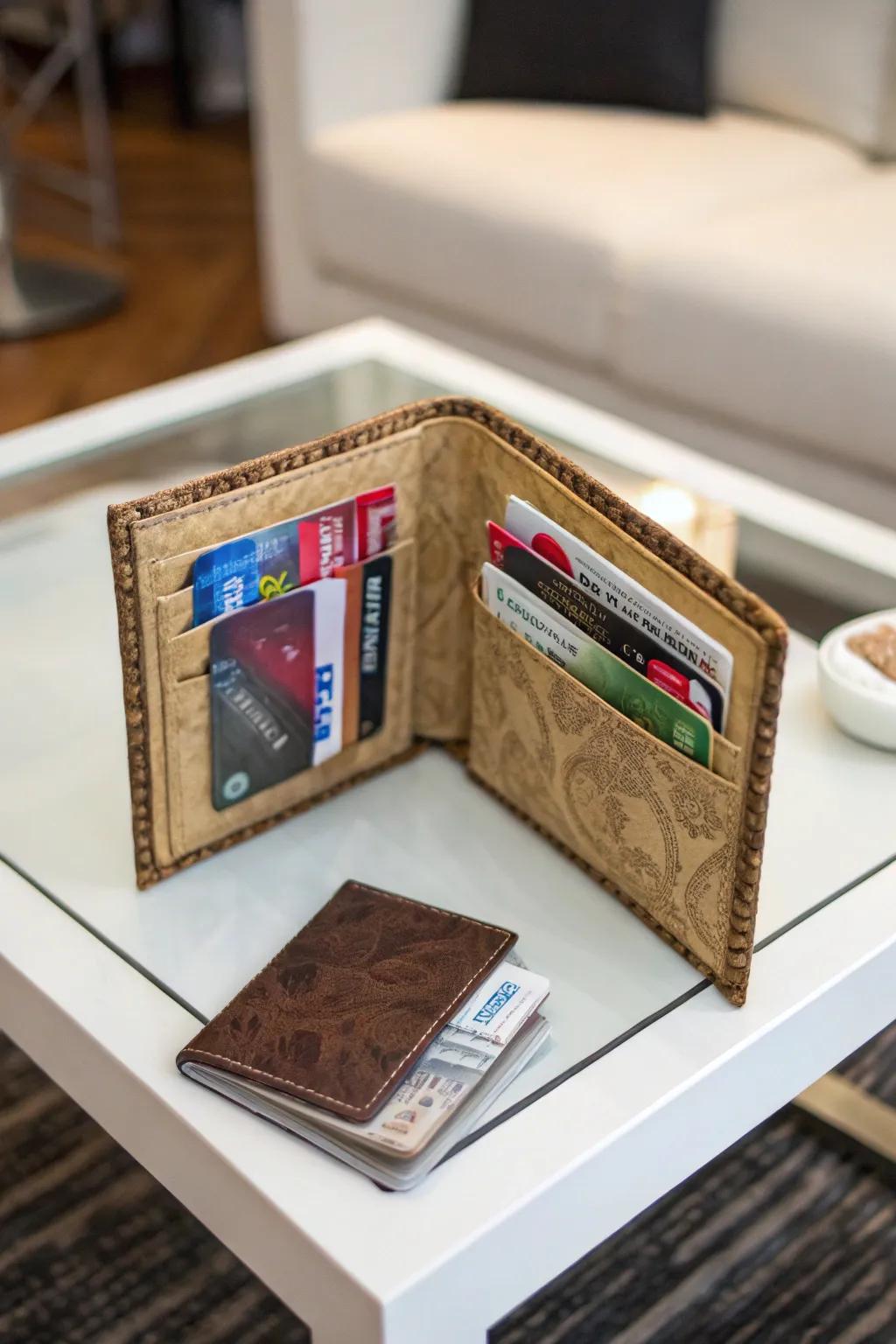 Gift card carriers keep multiple cards organized and stylish.