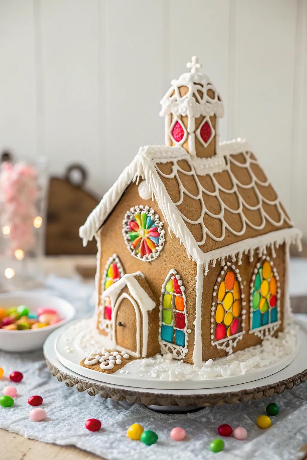 A serene gingerbread temple with a soupçon of exquisiteness.