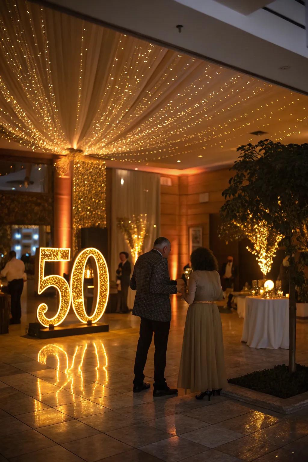 Golden lighting accents, crafting a warm and inviting environment.