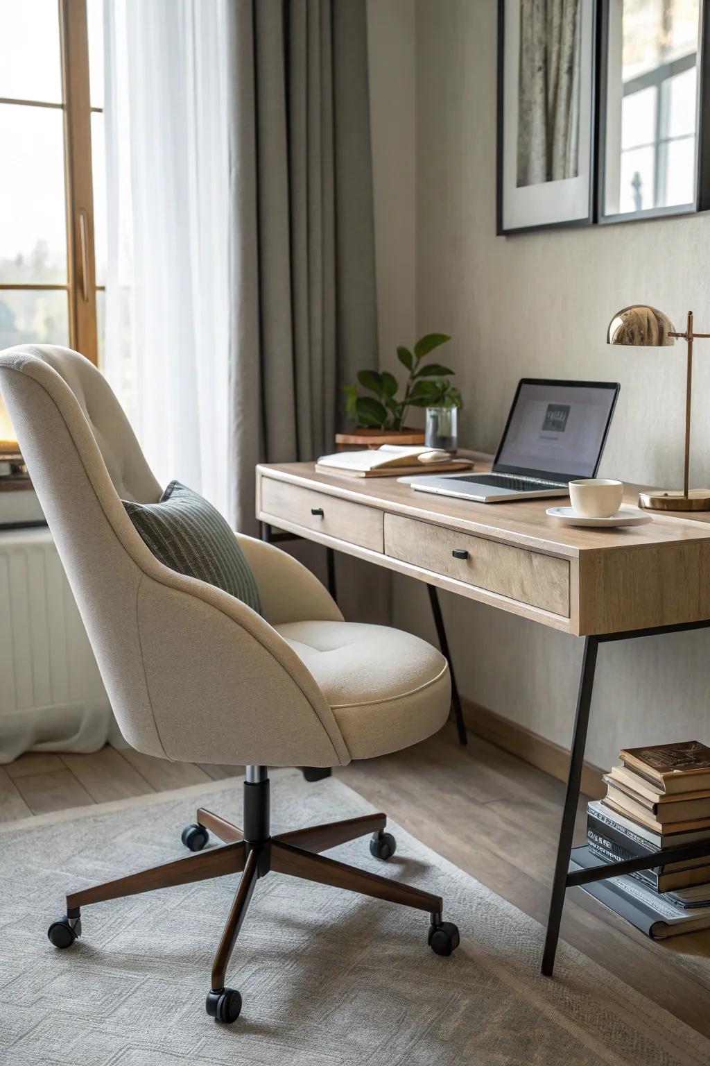 Ergonomic seating ensures comfort and promotes healthy posture.