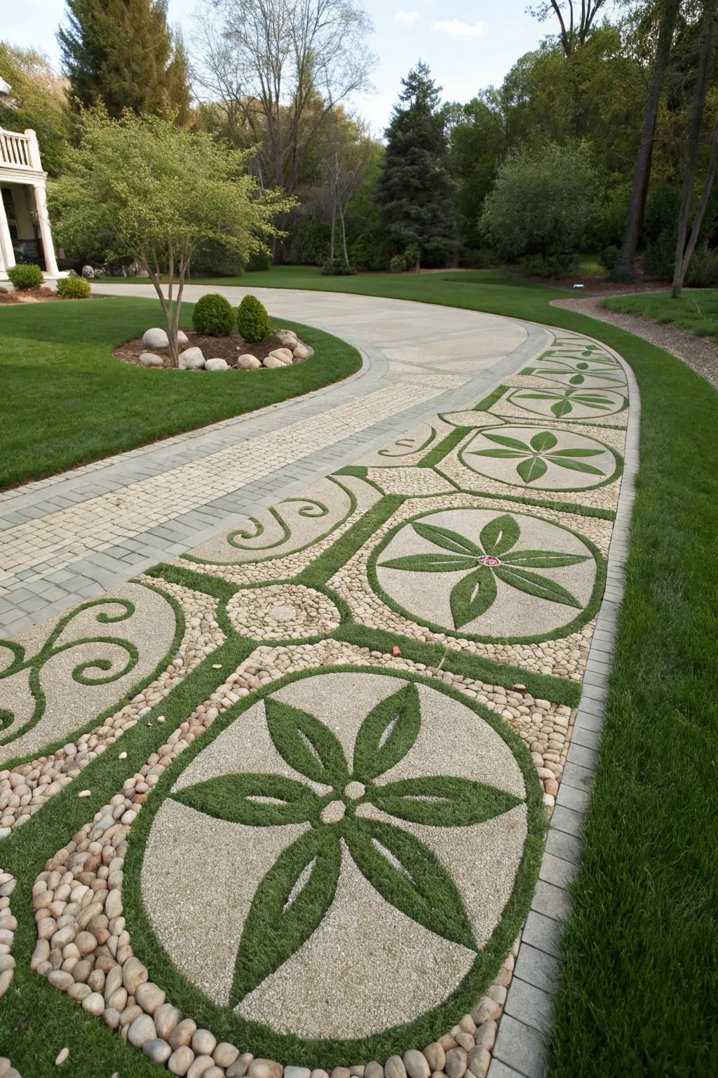 A canvas for creativity, where personal style blossoms in stone and turf.