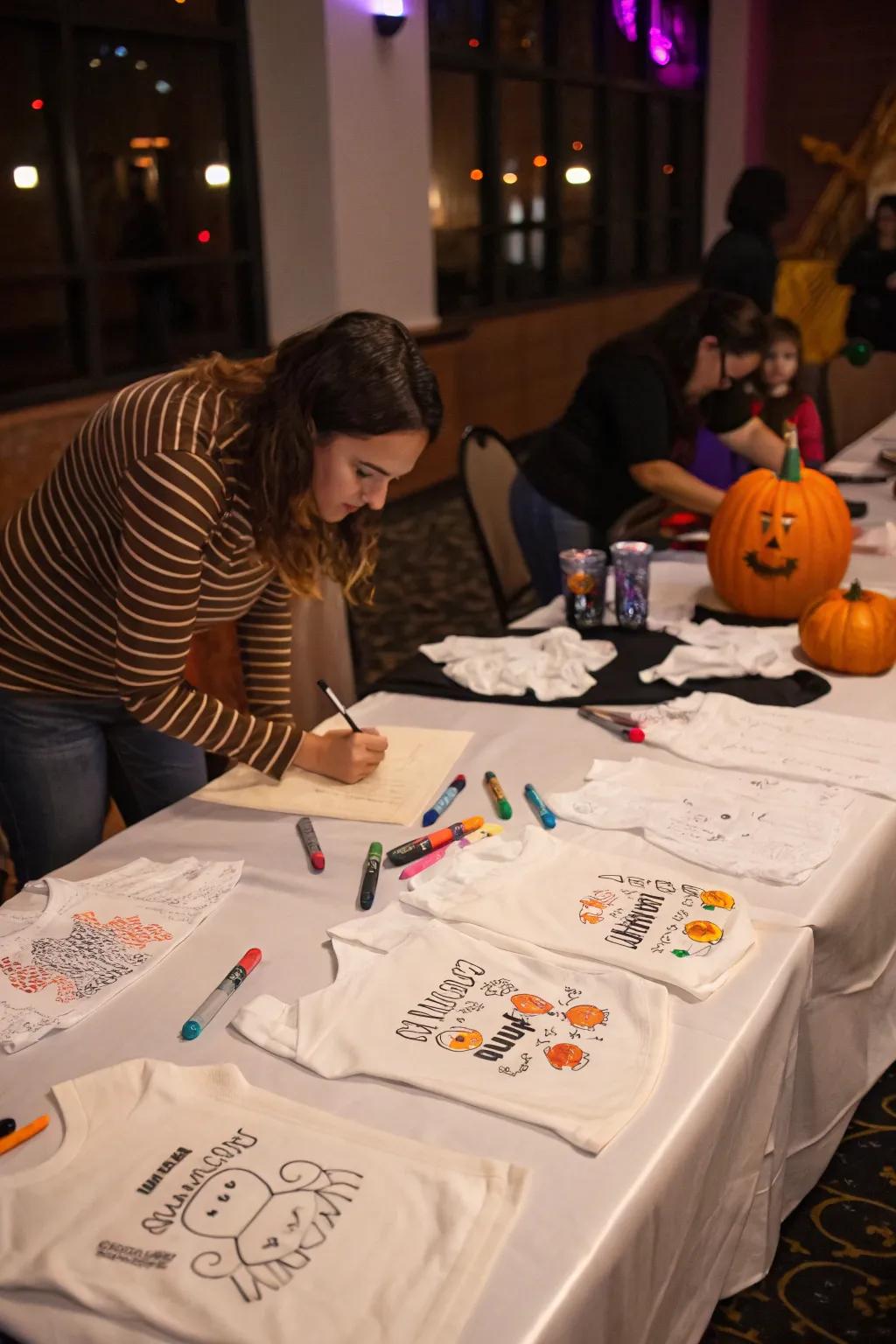 Onesie decorating combines creativity and personalization.