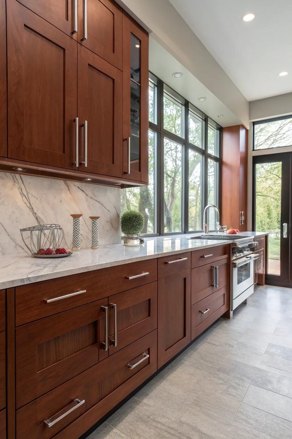 Geometric metal handles for a current, architectural change.