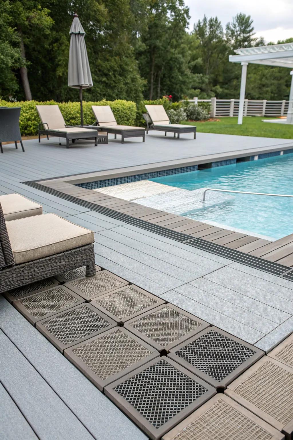 Adjustable systems offer adaptability for unique pool deck designs.