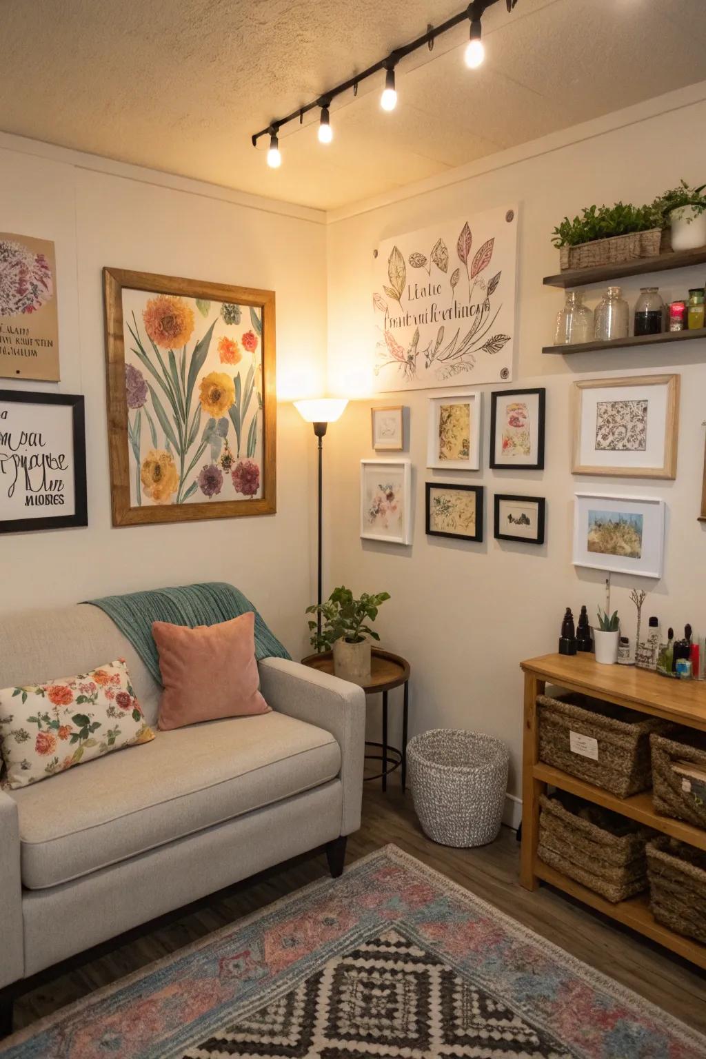Art can inspire and enhance the aesthetic of your salon.