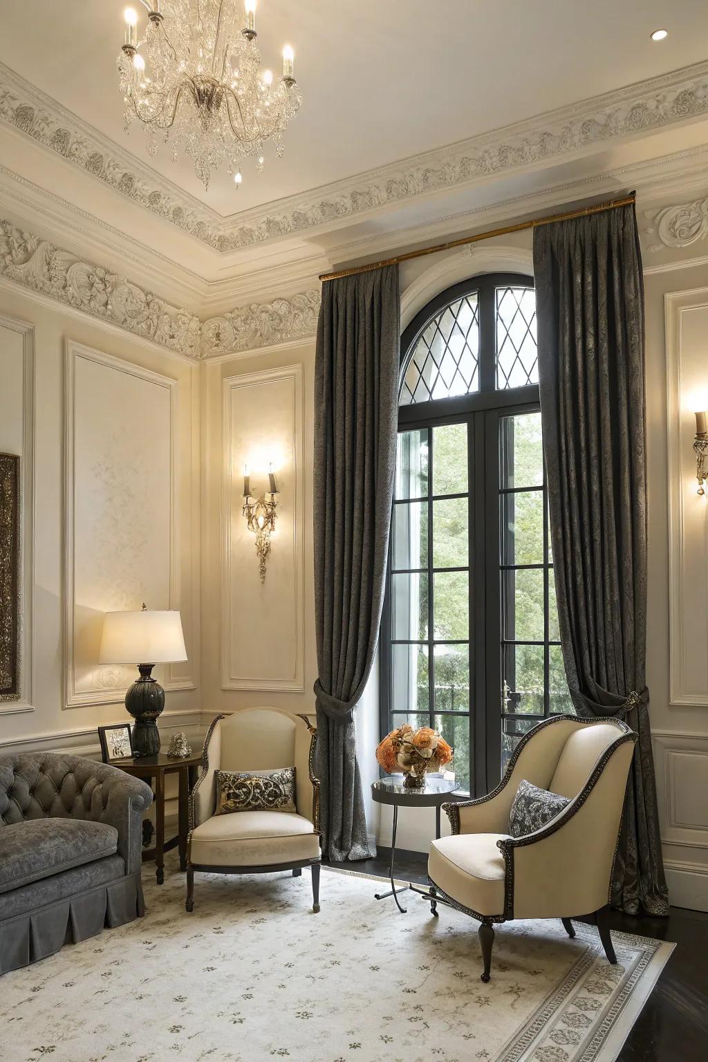 Anthracite trims contribute depth and sophistication.