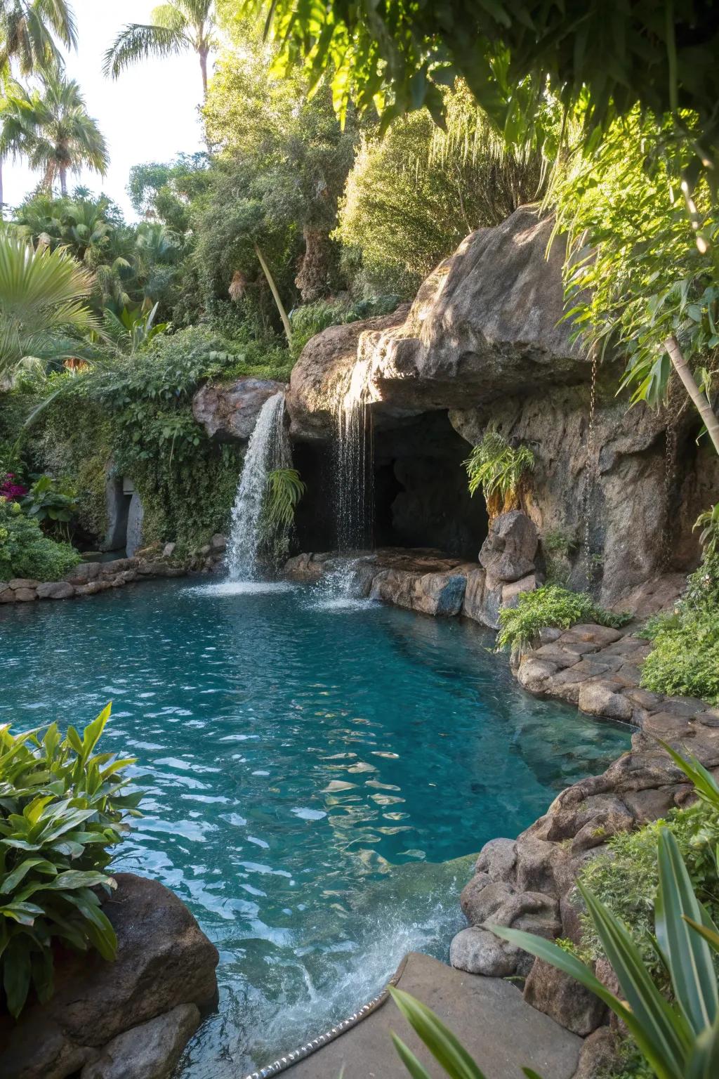 Secluded grottos provide a secret sanctuary in lagoon pools.