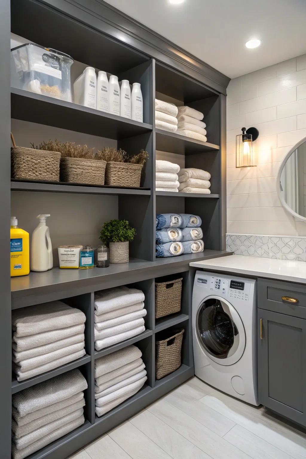 Custom shelves for the best storage.