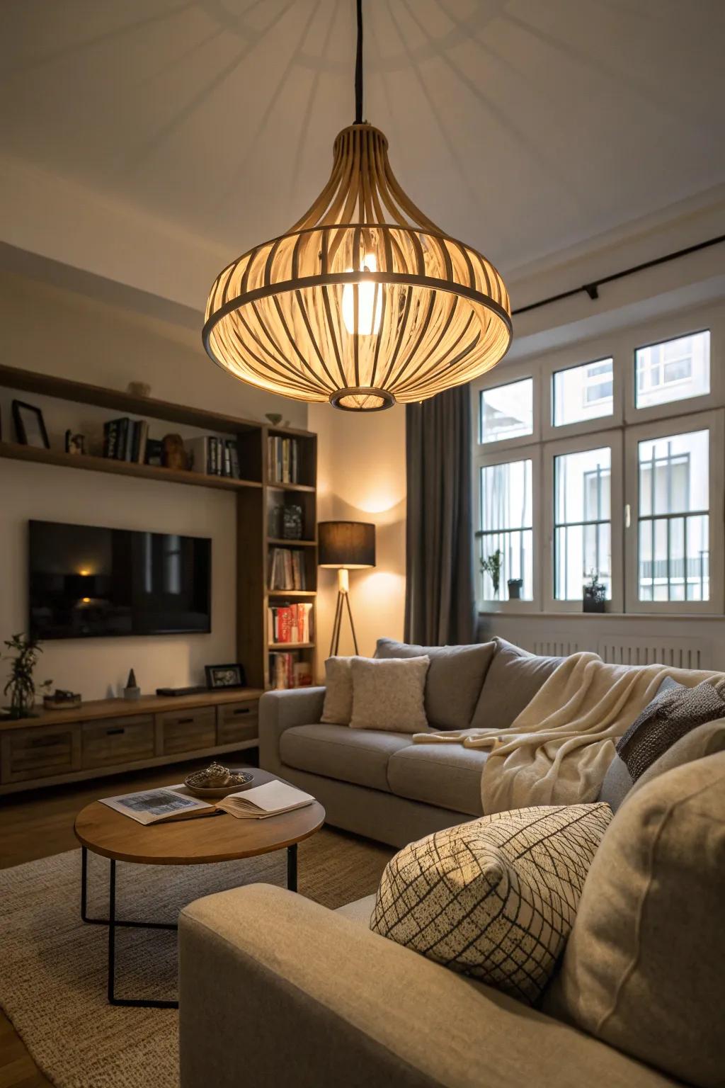 Character and focus with LED pendant illumination.