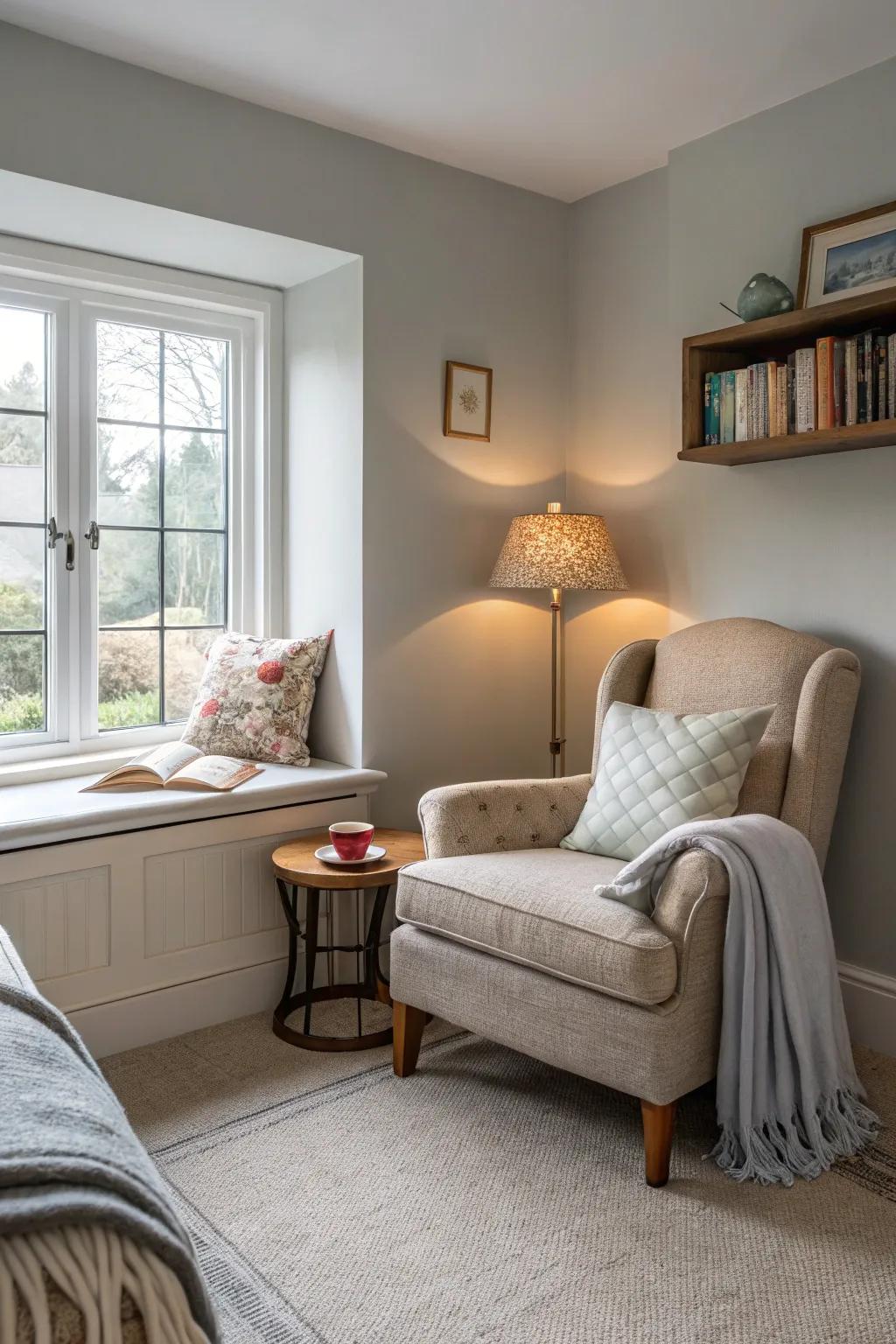 A reading space adds appeal and purpose.