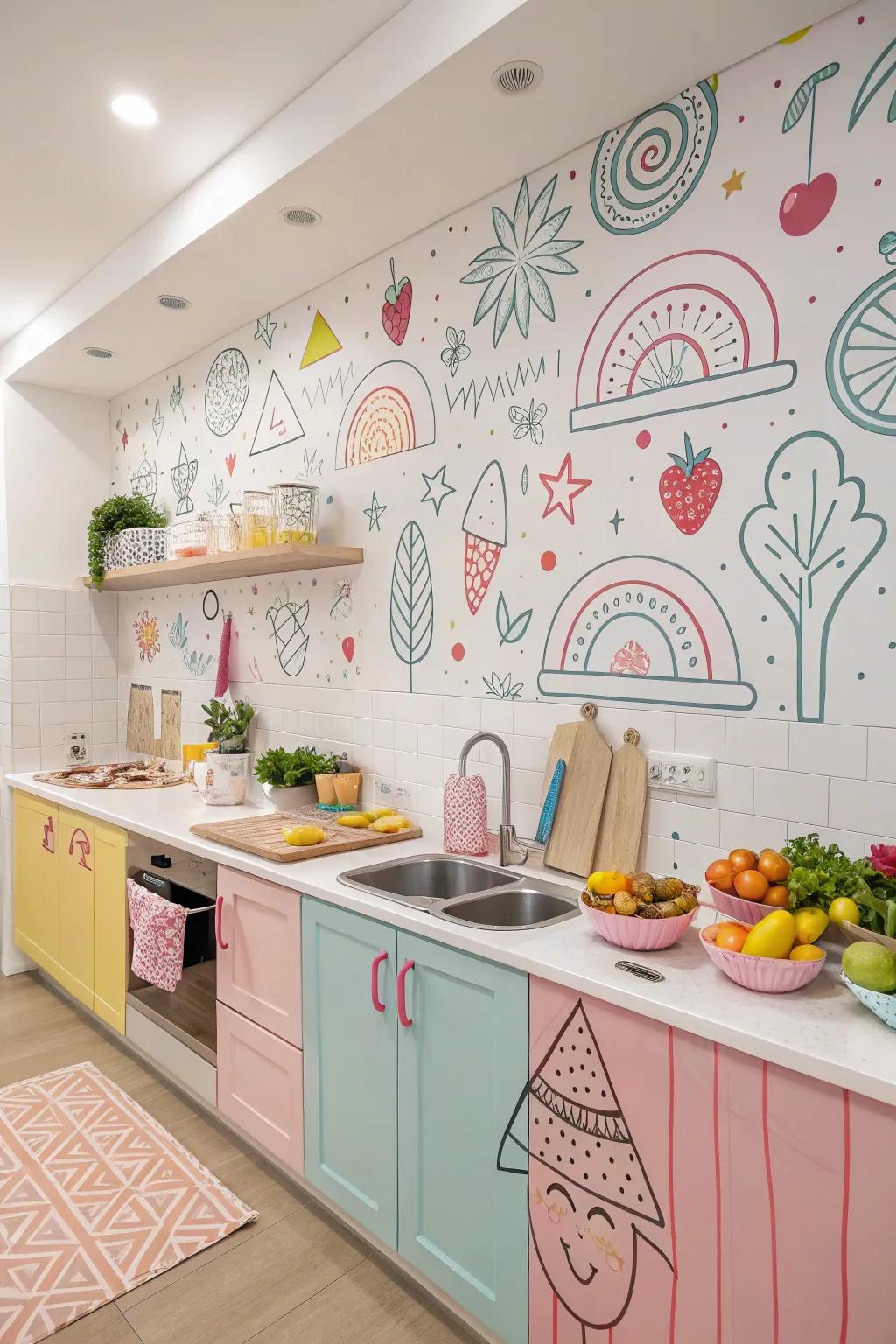 Add joy and wonder using playful line designs.