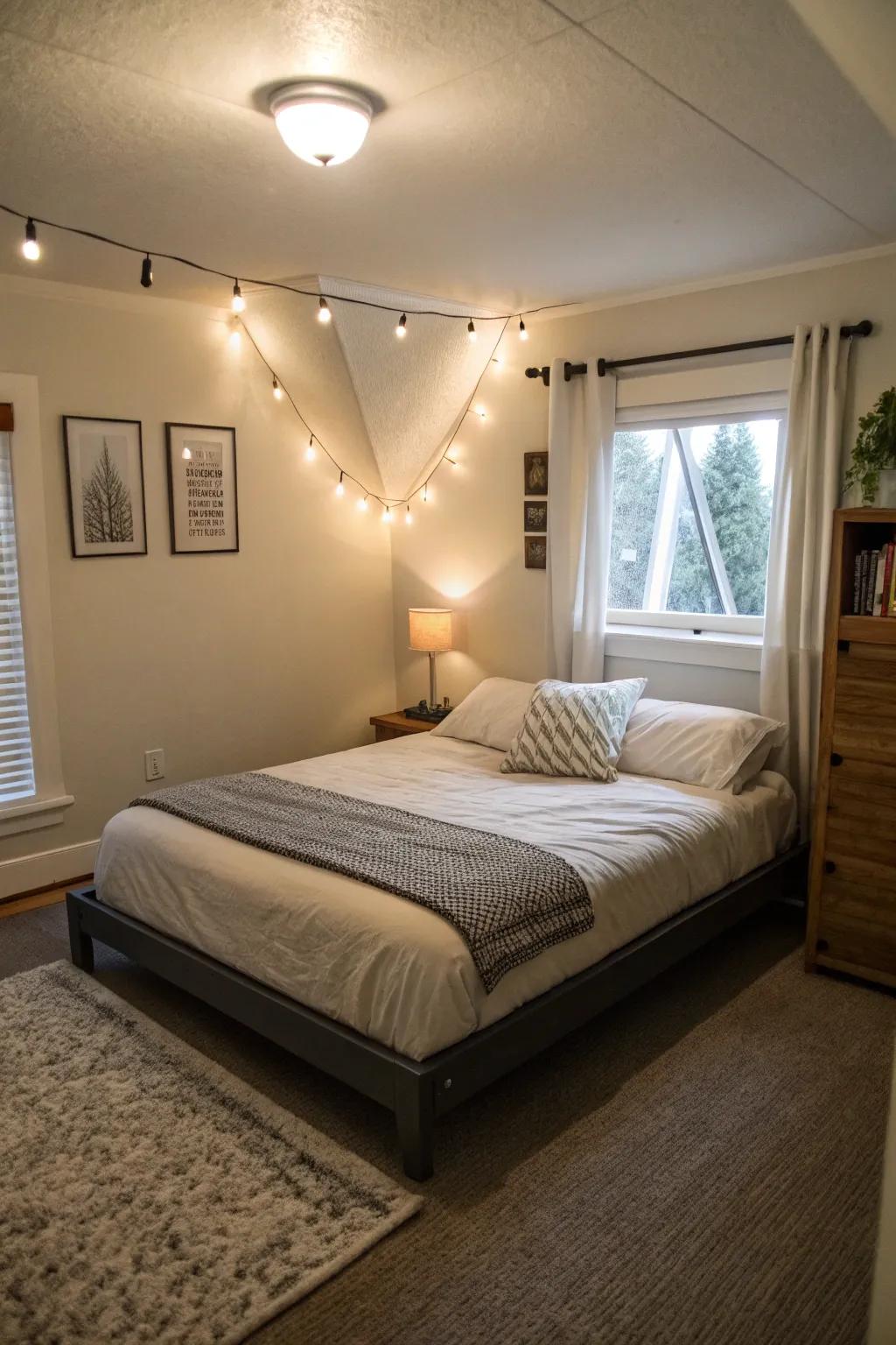 Short structures enhance room spaciousness.